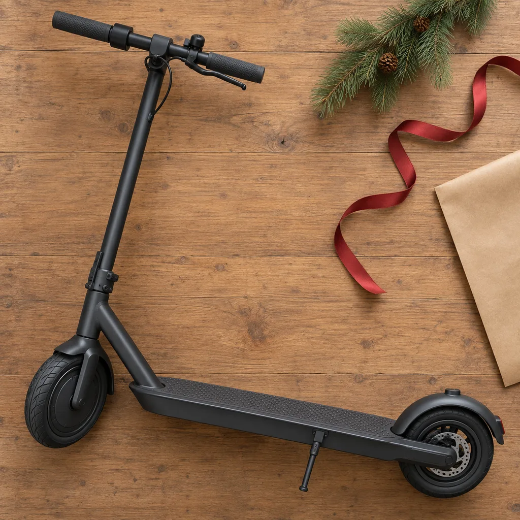 Representative photo-style image of personal electric stand-up scooter — generated, not a specific product