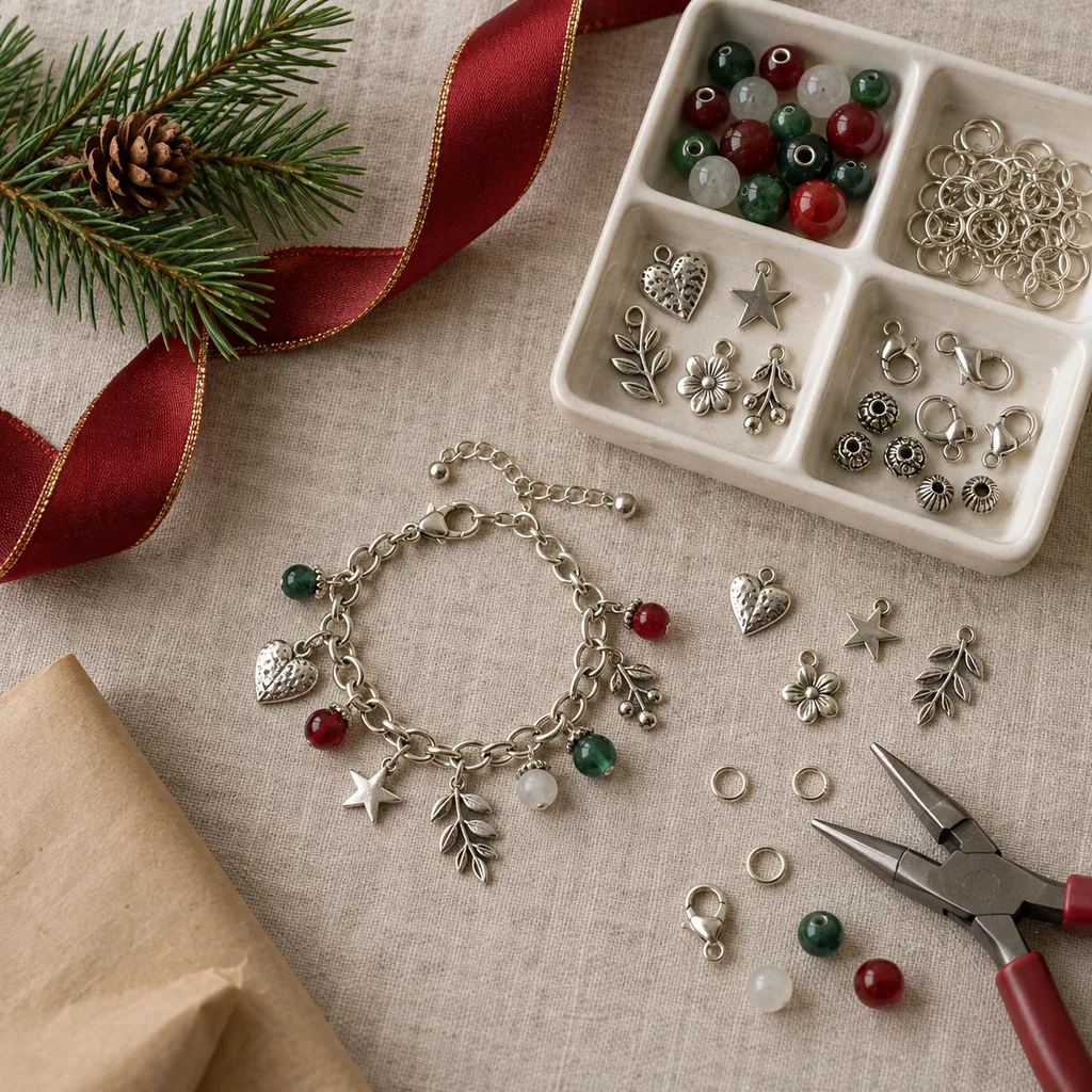 Representative photo-style image of charm bracelet kit — generated, not a specific product