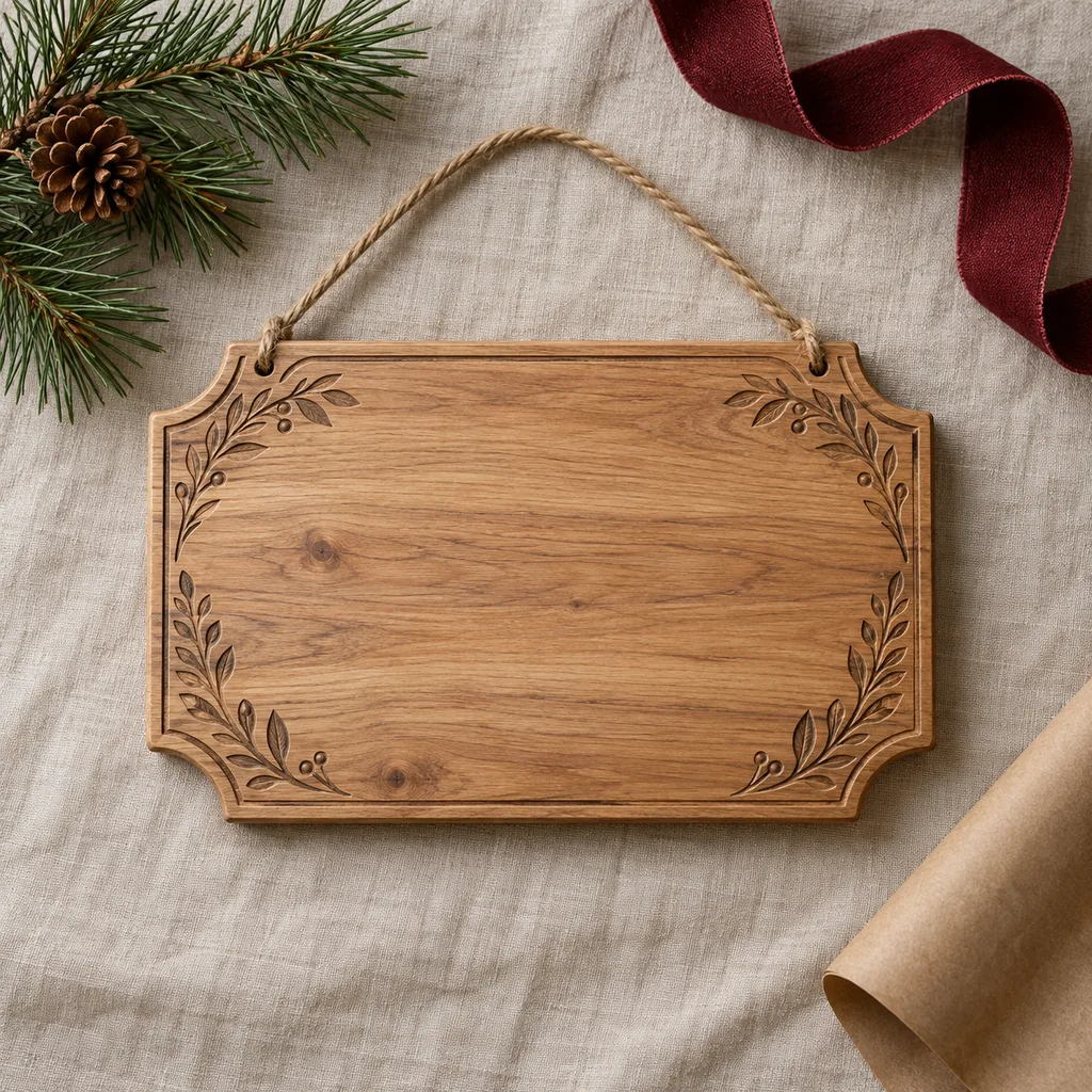Representative photo-style image of personalized family name plaque — generated, not a specific product
