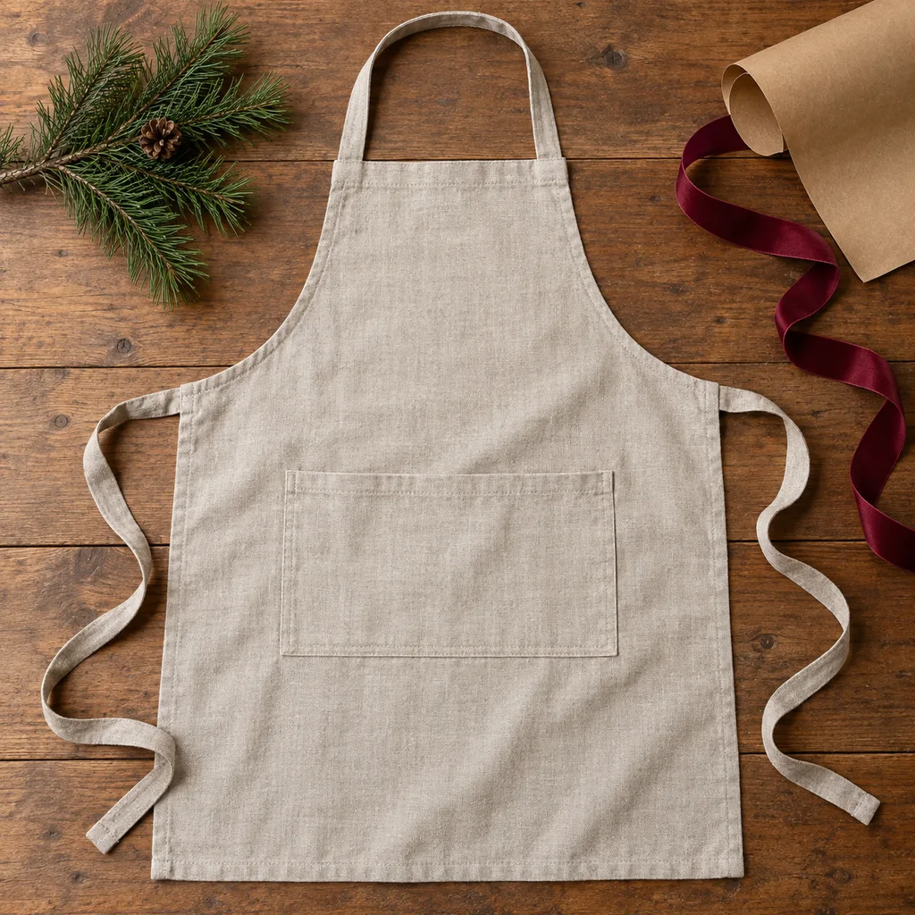 Representative photo-style image of personalized monogrammed kitchen apron — generated, not a specific product