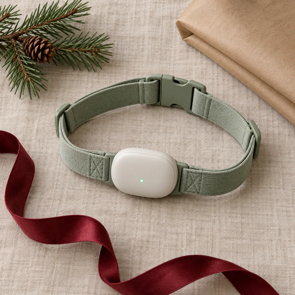 Representative photo-style image of pet breathing rate tracker — generated, not a specific product