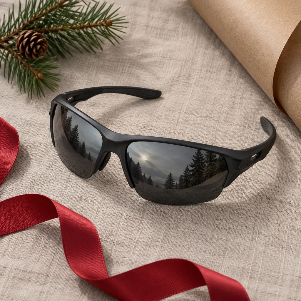 Representative photo-style image of polarized sport sunglasses — generated, not a specific product