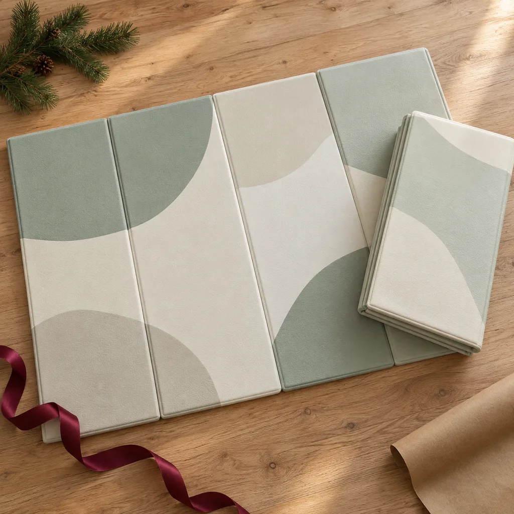 Representative photo-style image of portable folding baby play mat — generated, not a specific product