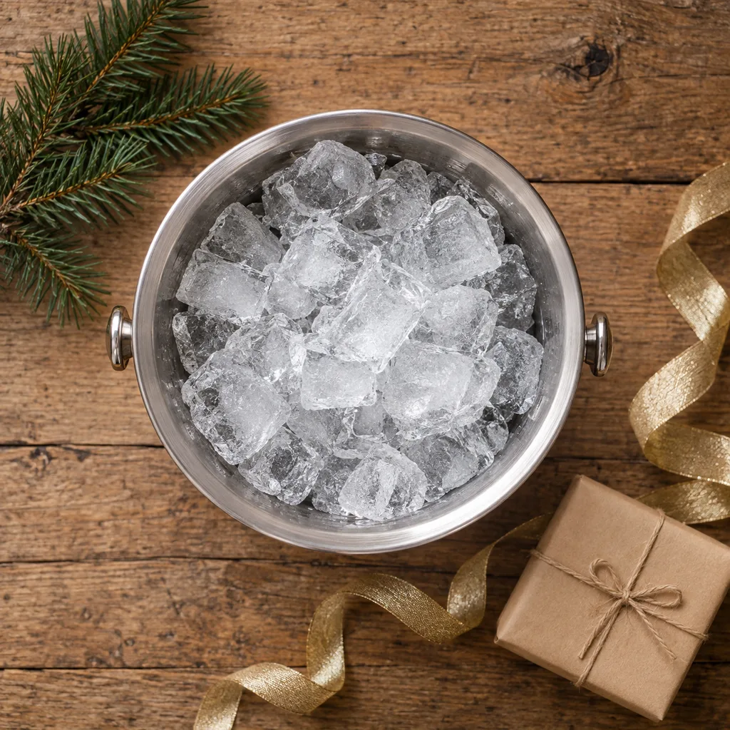 Representative photo-style image of ice bucket for party — generated, not a specific product