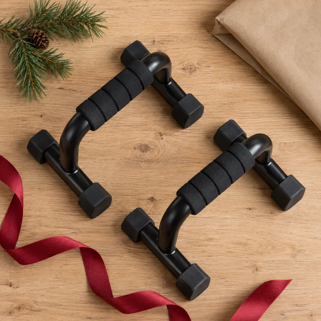 Representative photo-style image of portable push-up handles — generated, not a specific product