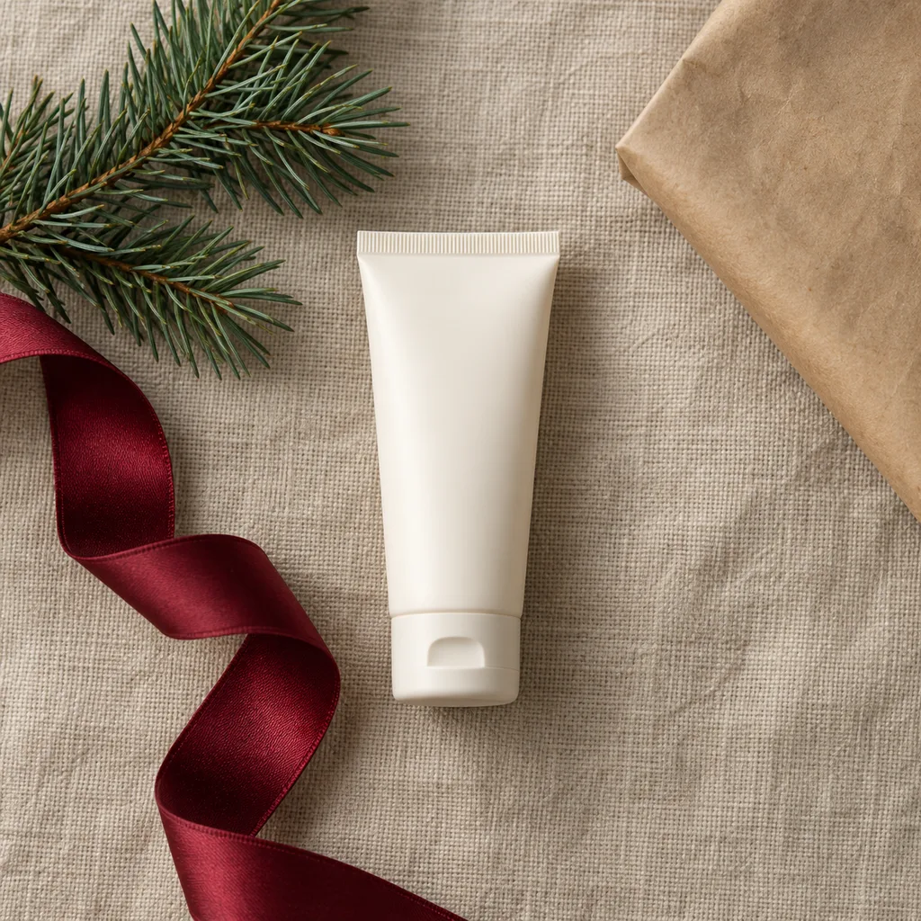 Representative photo-style image of travel size hand cream — generated, not a specific product