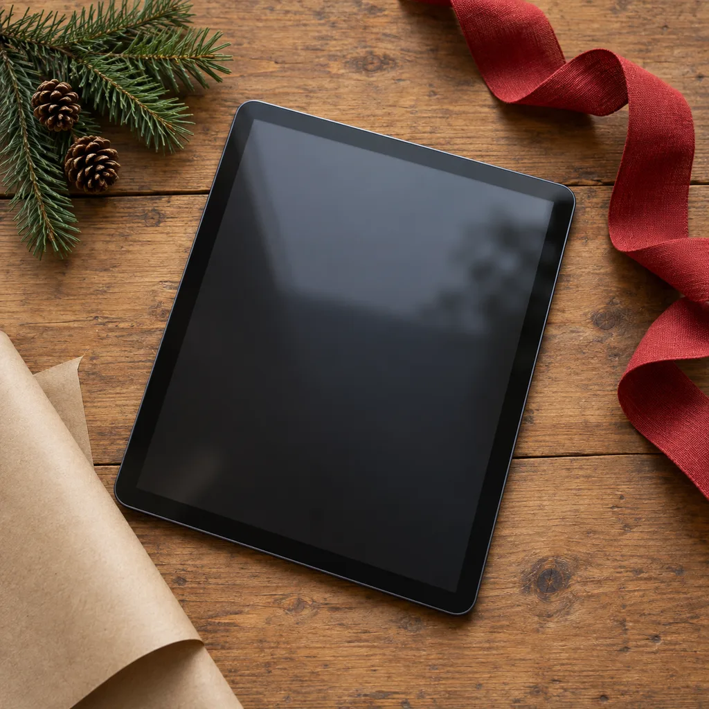Representative photo-style image of portable work and study tablet — generated, not a specific product