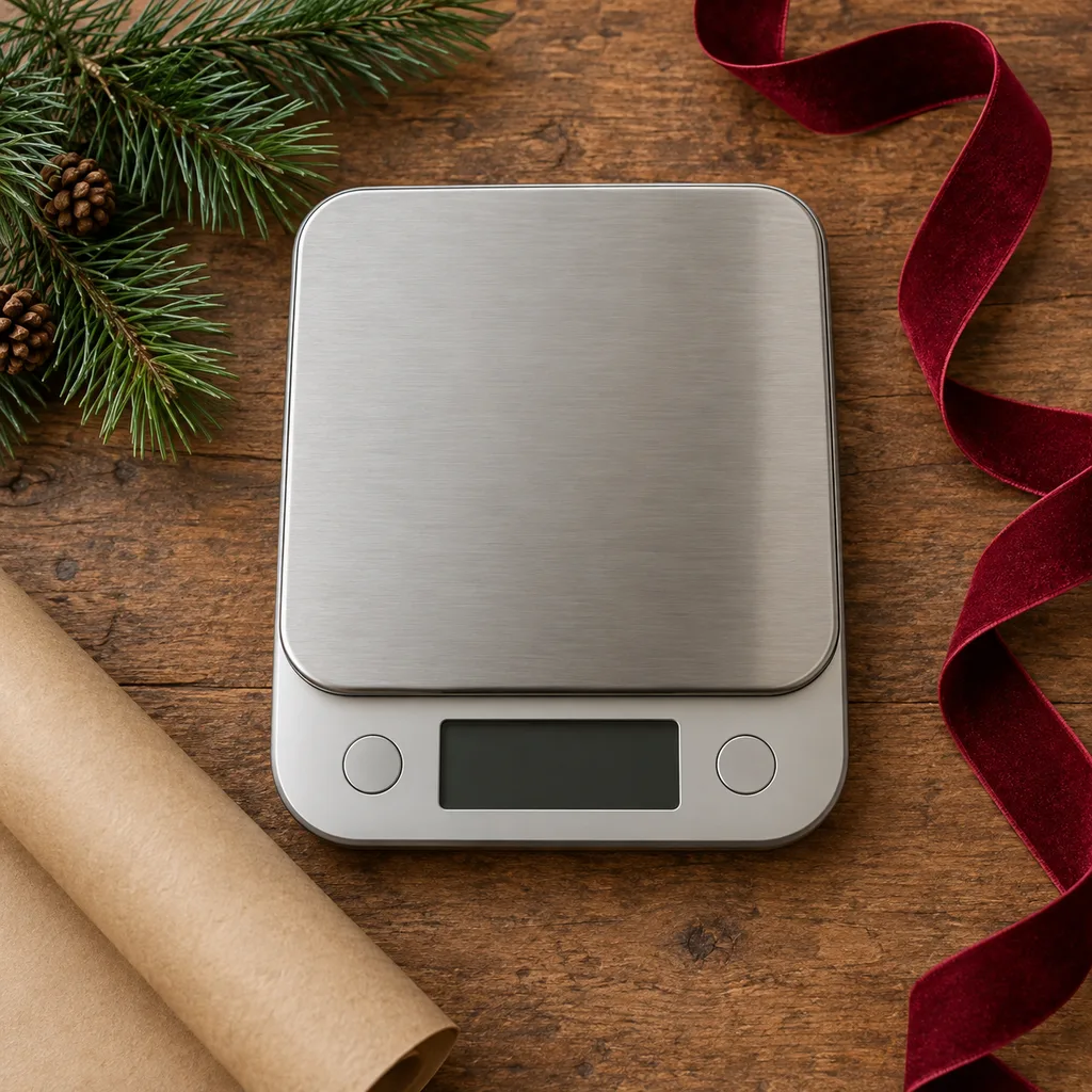 Representative photo-style image of precision baking ingredient scale — generated, not a specific product