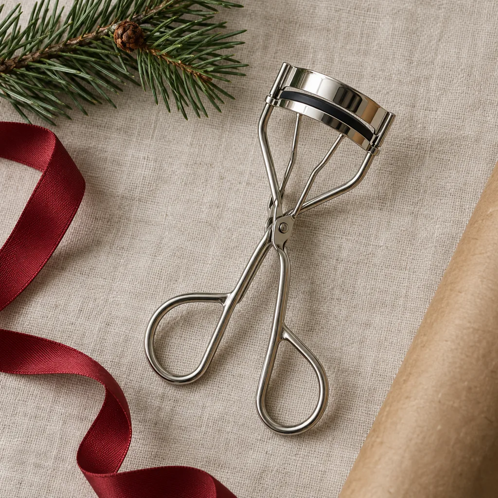 Representative photo-style image of precision eyelash curler — generated, not a specific product