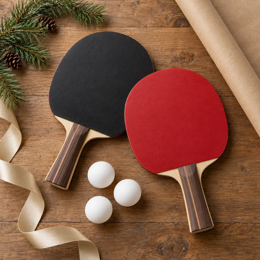 Representative photo-style image of premium table tennis paddle set — generated, not a specific product