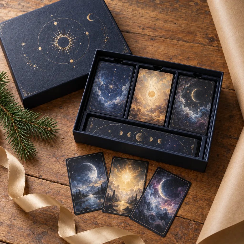Representative photo-style image of premium trading card collector's box — generated, not a specific product