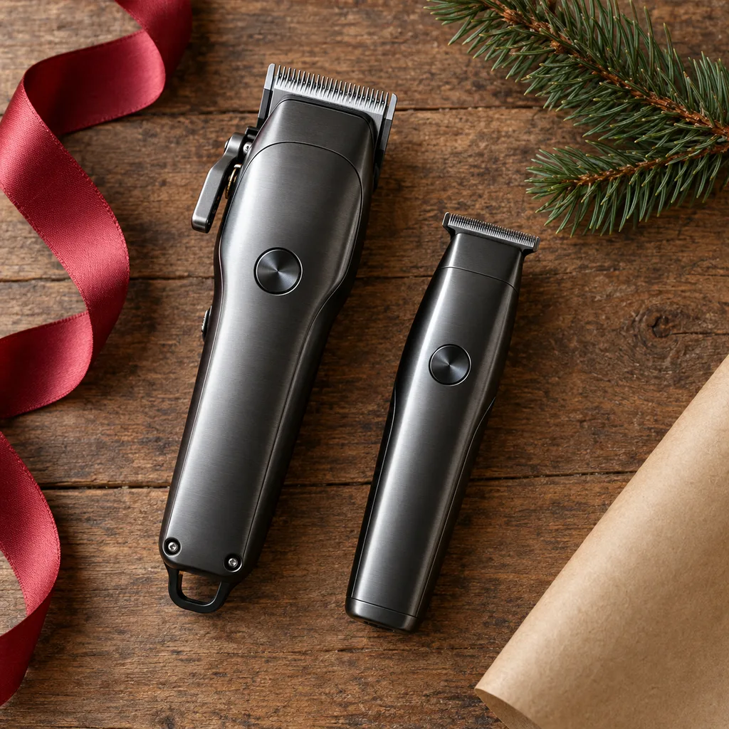 Representative photo-style image of professional grade hair clippers — generated, not a specific product