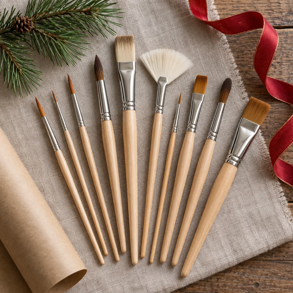 Representative photo-style image of professional paint brush set — generated, not a specific product