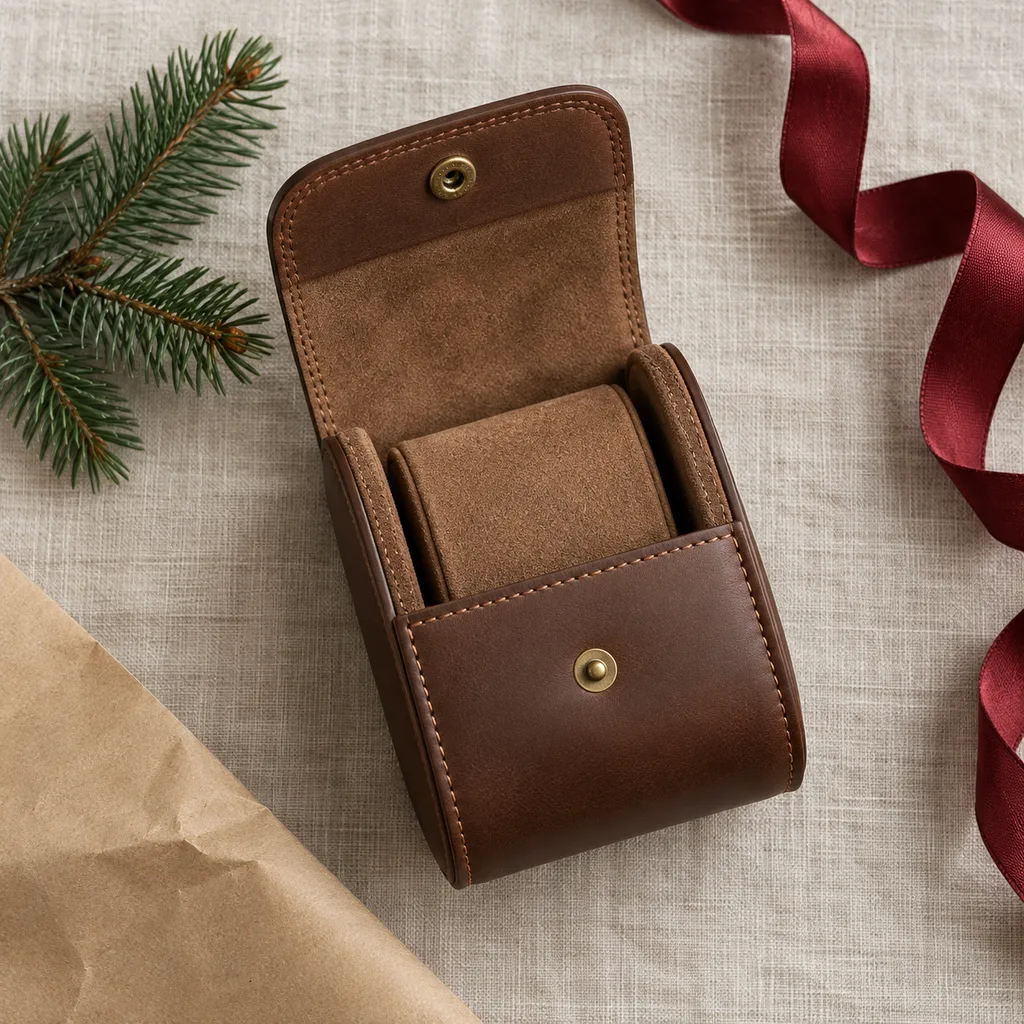 Representative photo-style image of protective single watch pouch — generated, not a specific product