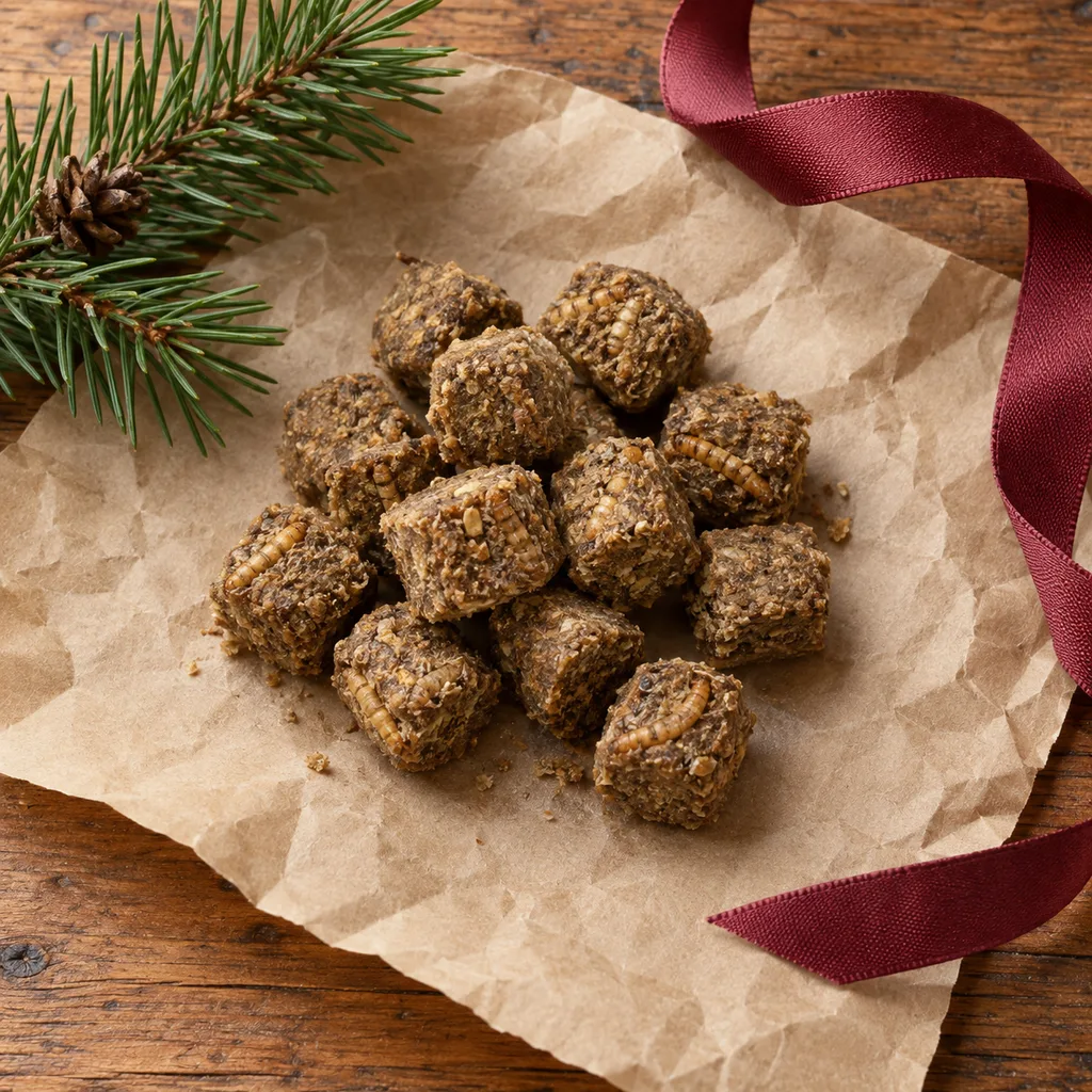 Representative photo-style image of protein-rich insect bites — generated, not a specific product