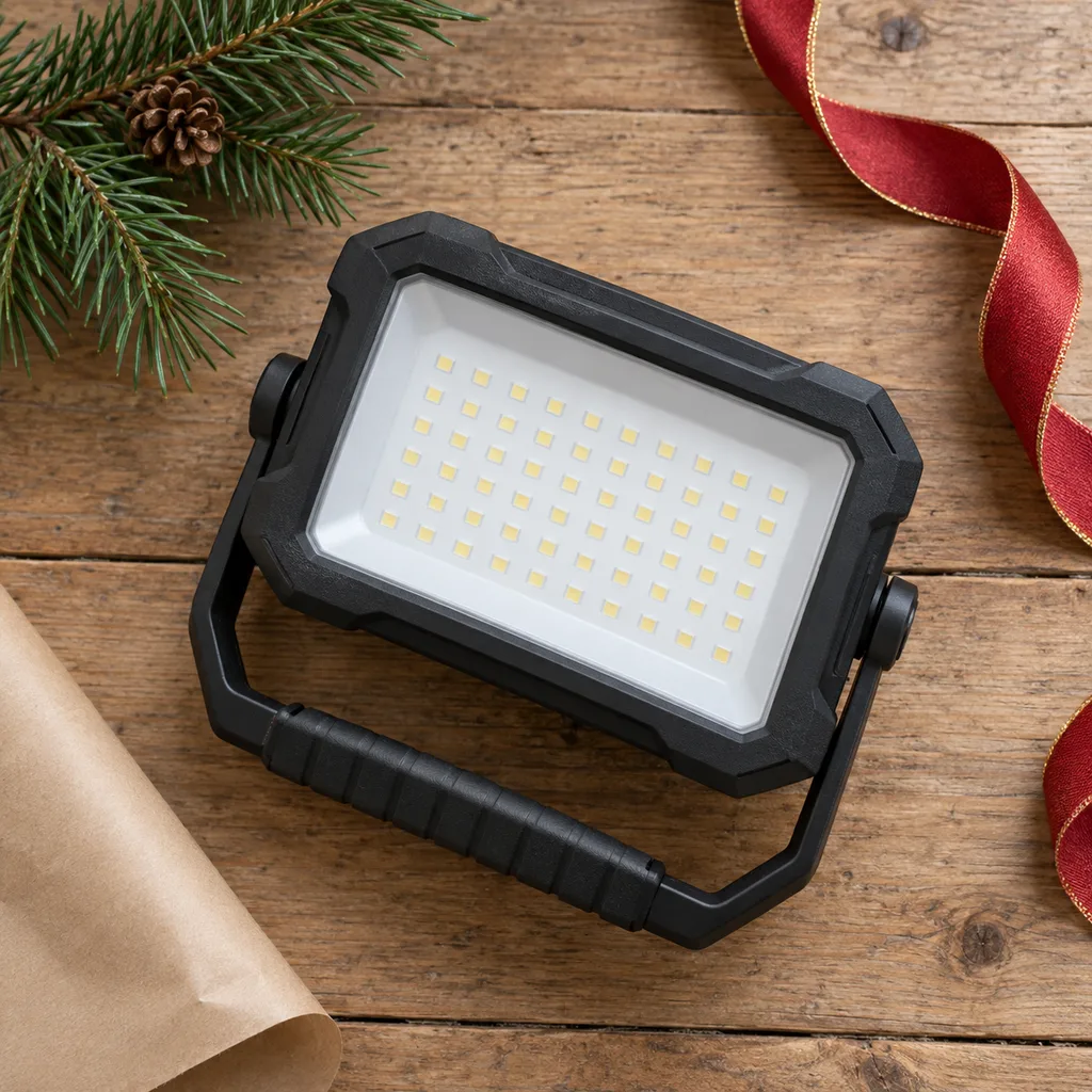Representative photo-style image of rechargeable led portable work light — generated, not a specific product