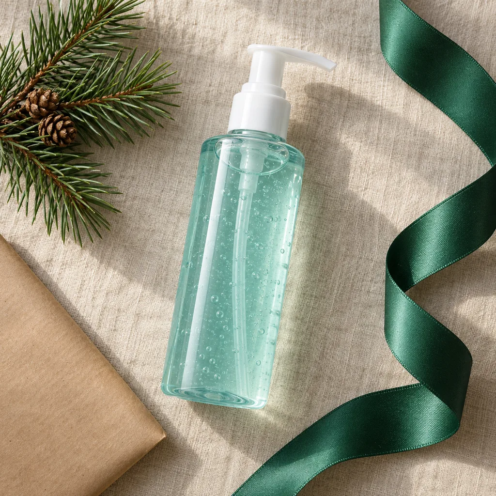 Representative photo-style image of refreshing gel facial cleanser — generated, not a specific product