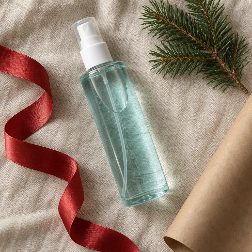 Representative photo-style image of refreshing scented body mist — generated, not a specific product