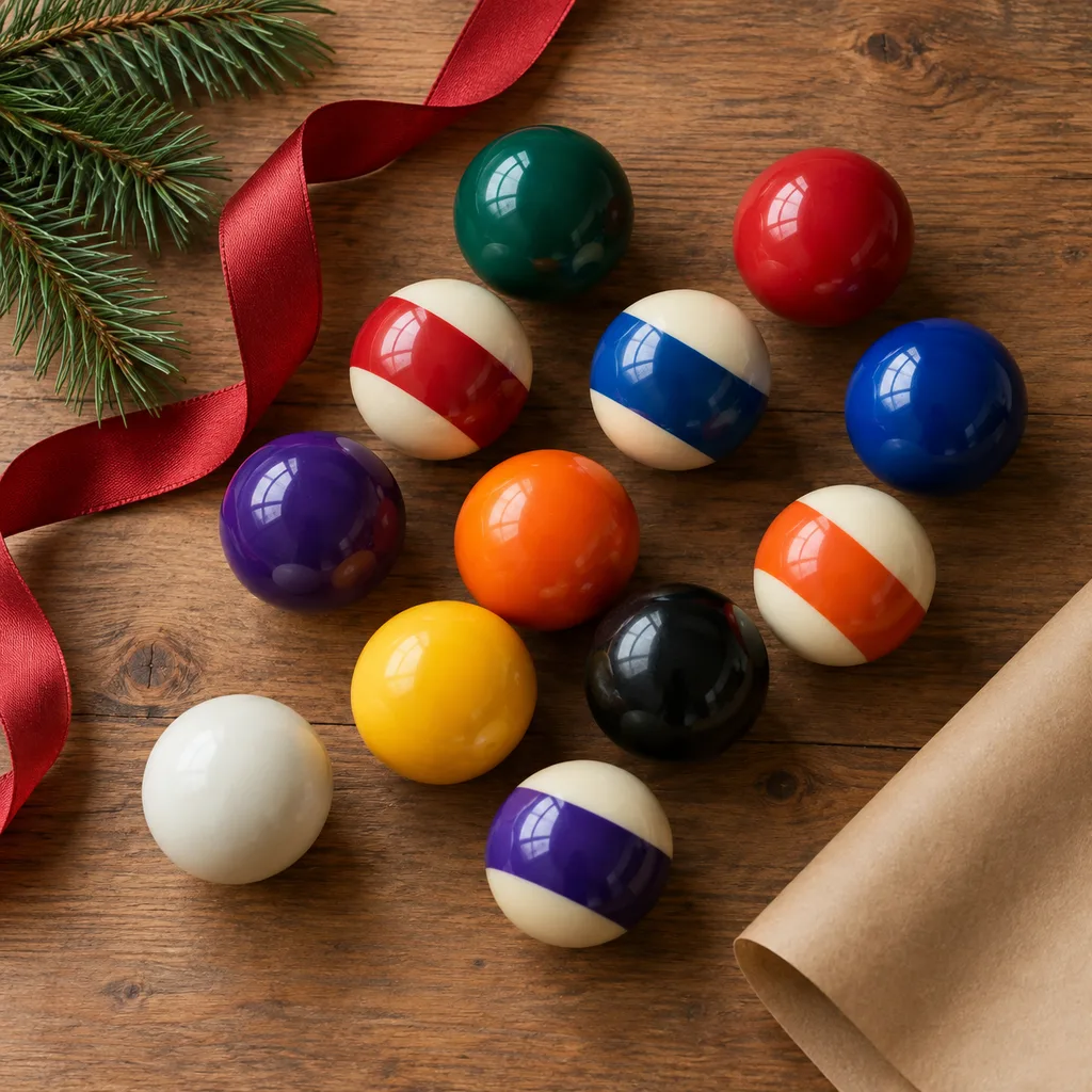 Representative photo-style image of billiard balls — generated, not a specific product