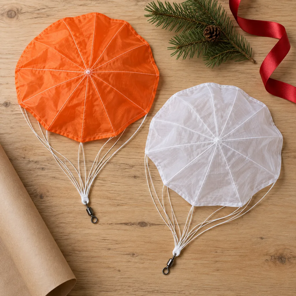 Representative photo-style image of replacement rocket parachute set — generated, not a specific product