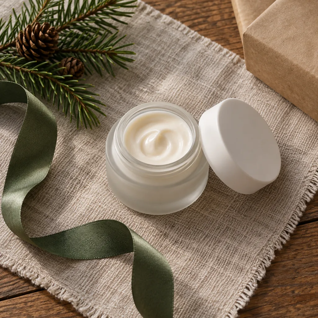 Representative photo-style image of restorative overnight eye balm — generated, not a specific product
