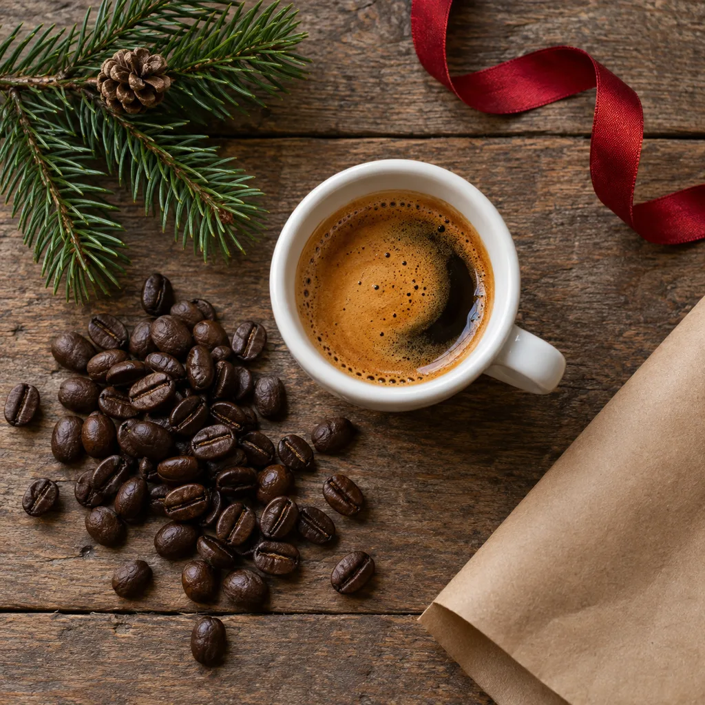 Representative photo-style image of rich espresso roast coffee — generated, not a specific product