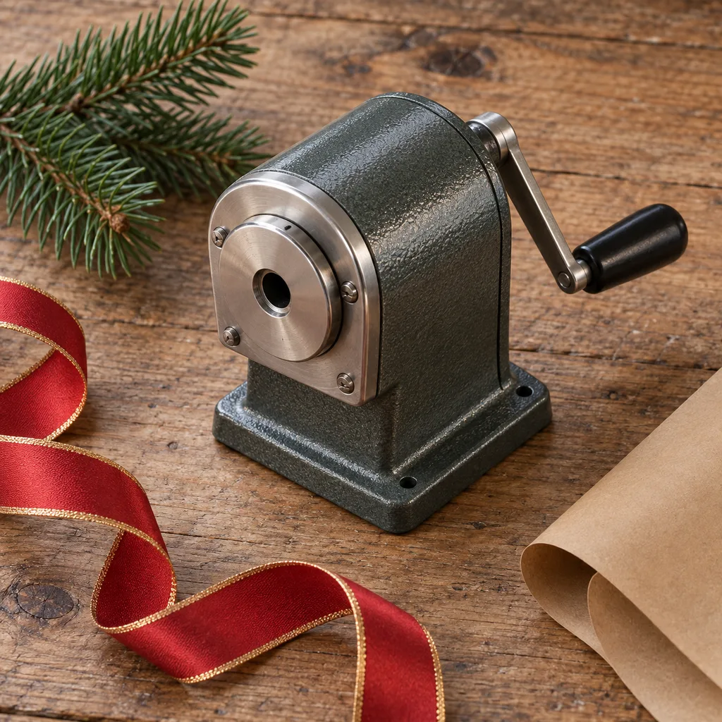 Representative photo-style image of heavy duty pencil sharpener — generated, not a specific product