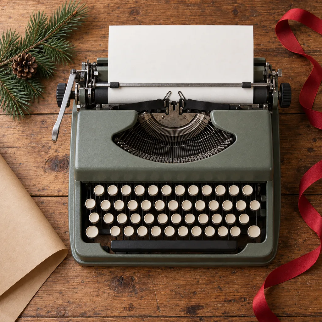 Representative photo-style image of robust office workhorse typewriter — generated, not a specific product