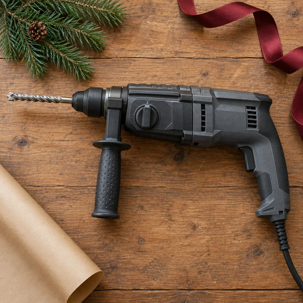 Representative photo-style image of rotary hammer drill — generated, not a specific product