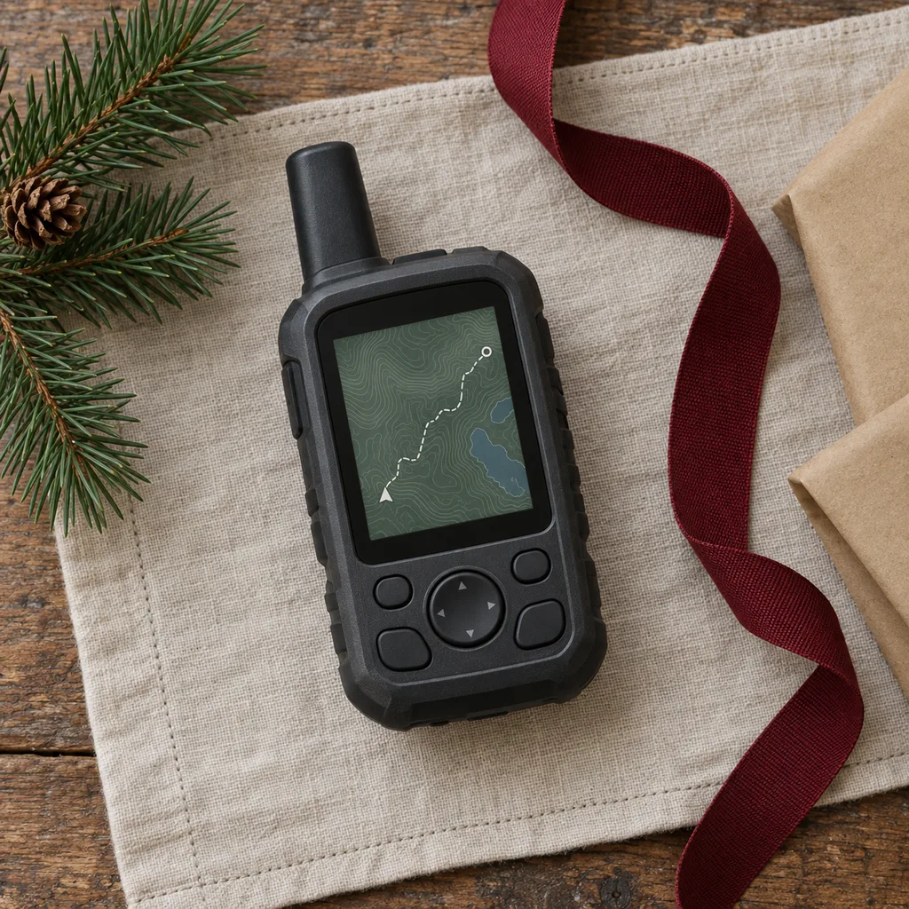 Representative photo-style image of satellite communicator with gps — generated, not a specific product