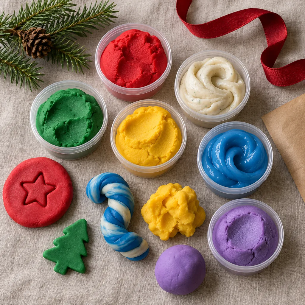 Representative photo-style image of scented modeling dough assortment — generated, not a specific product