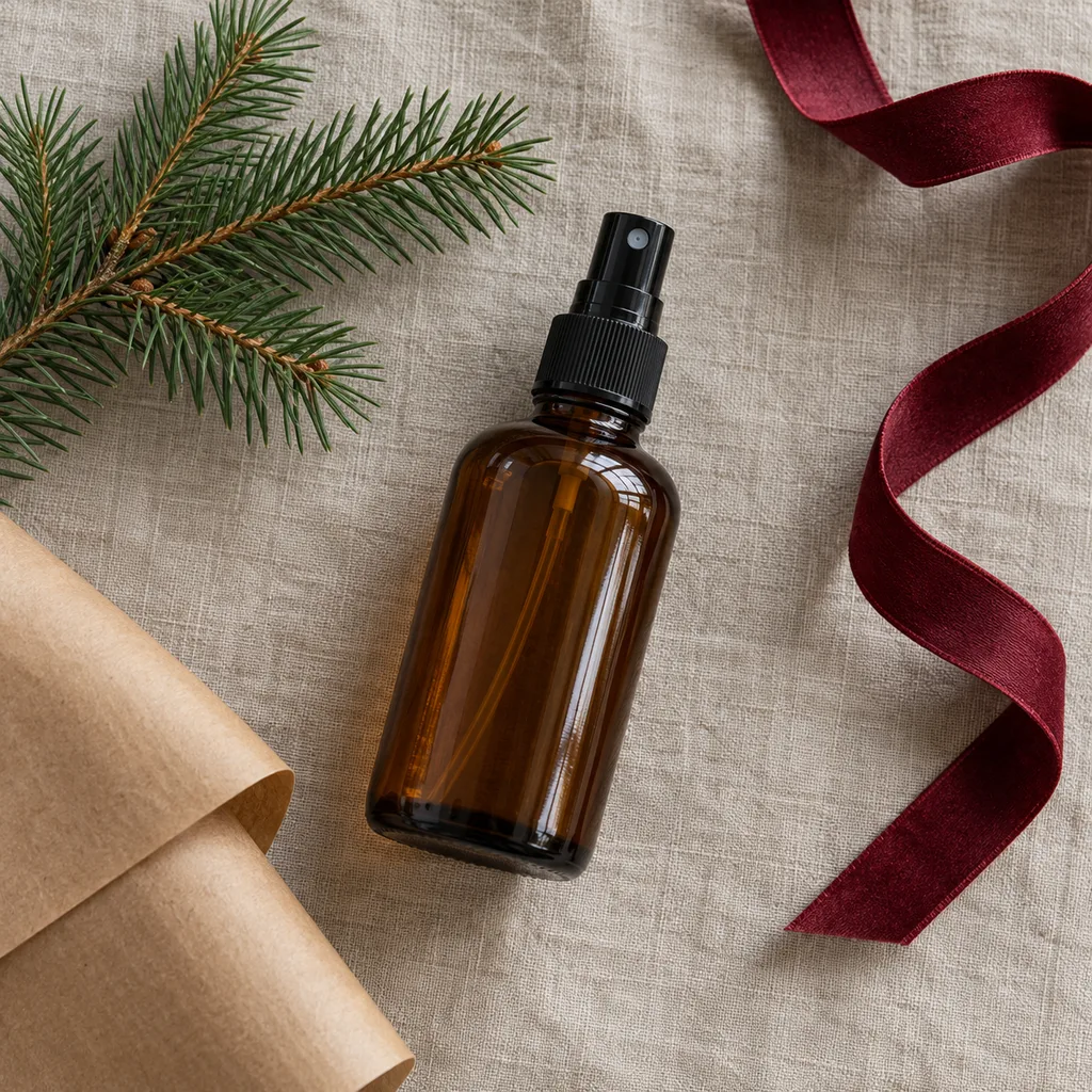 Representative photo-style image of seasonal scented room mist — generated, not a specific product