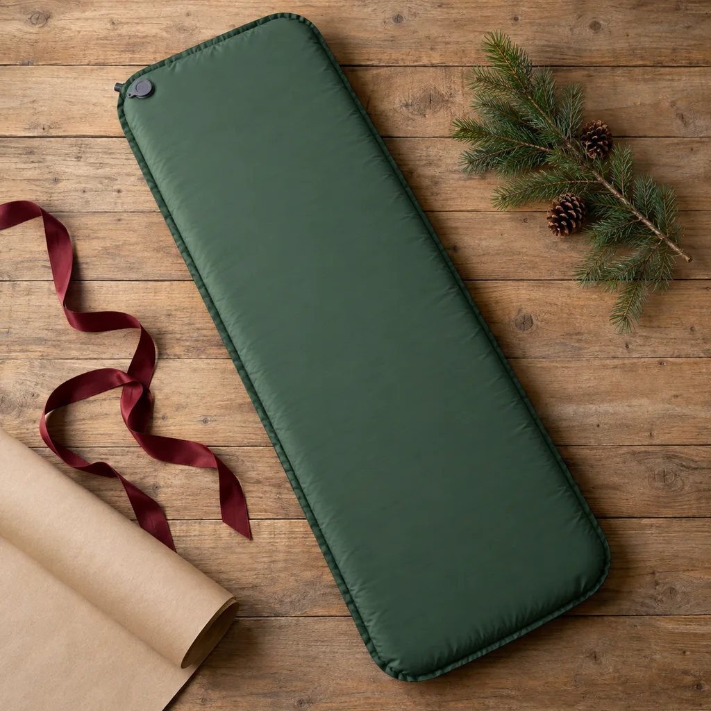 Representative photo-style image of self inflating camping pad — generated, not a specific product