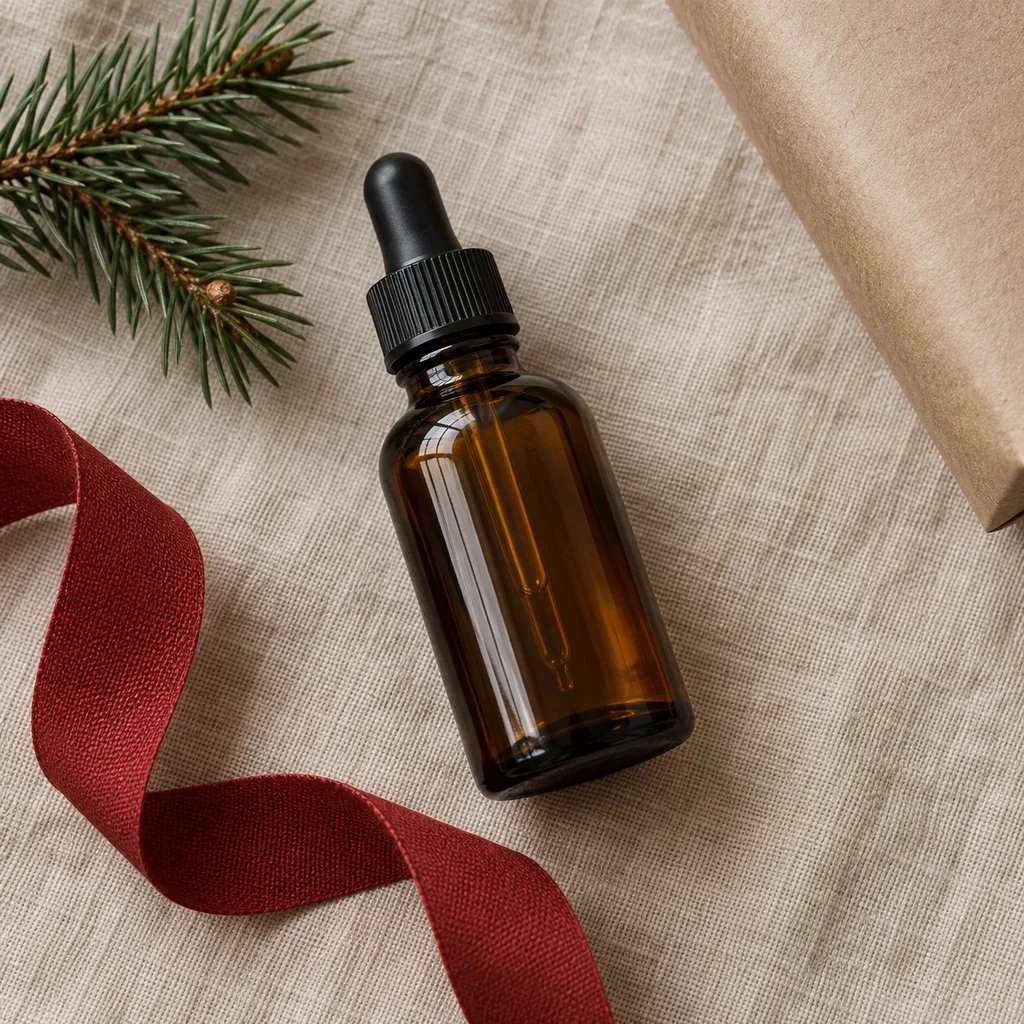 Representative photo-style image of sensitive skin beard oil — generated, not a specific product