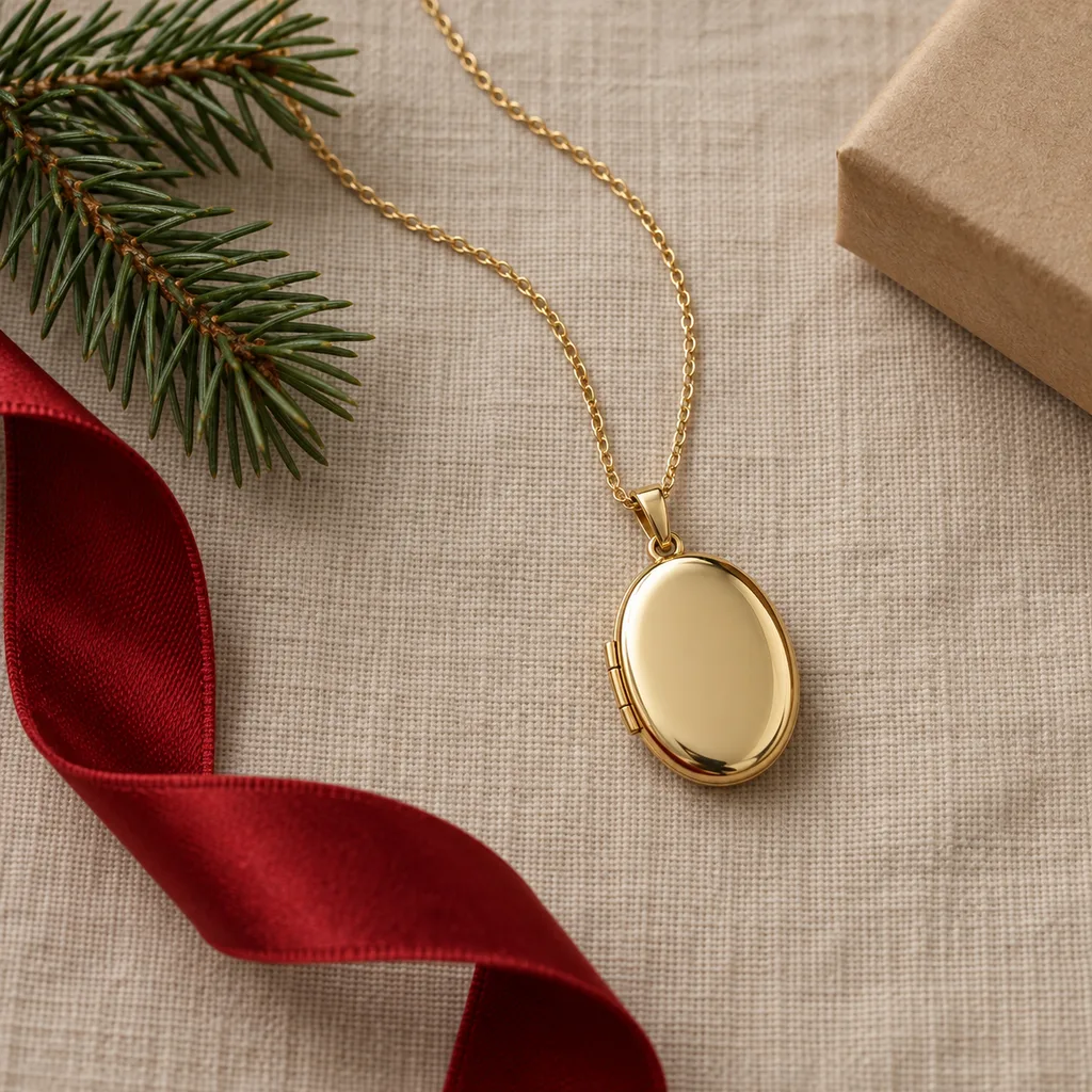 Representative photo-style image of locket necklace — generated, not a specific product