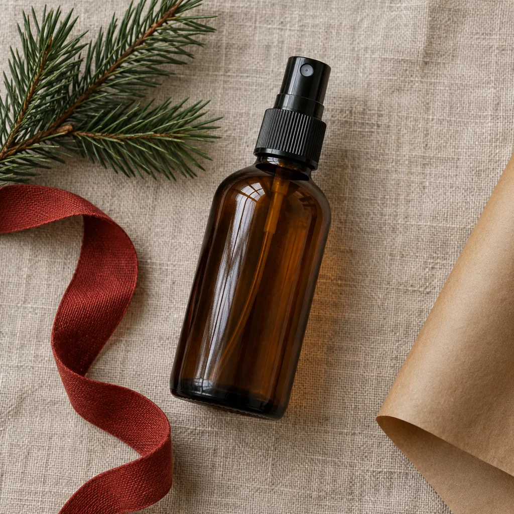 Representative photo-style image of shower and bath aromatherapy mist — generated, not a specific product