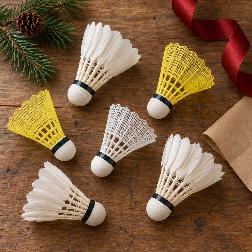 Representative photo-style image of shuttlecock variety pack — generated, not a specific product