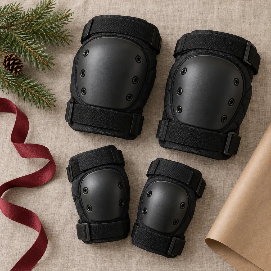 Representative photo-style image of skateboard pads — generated, not a specific product