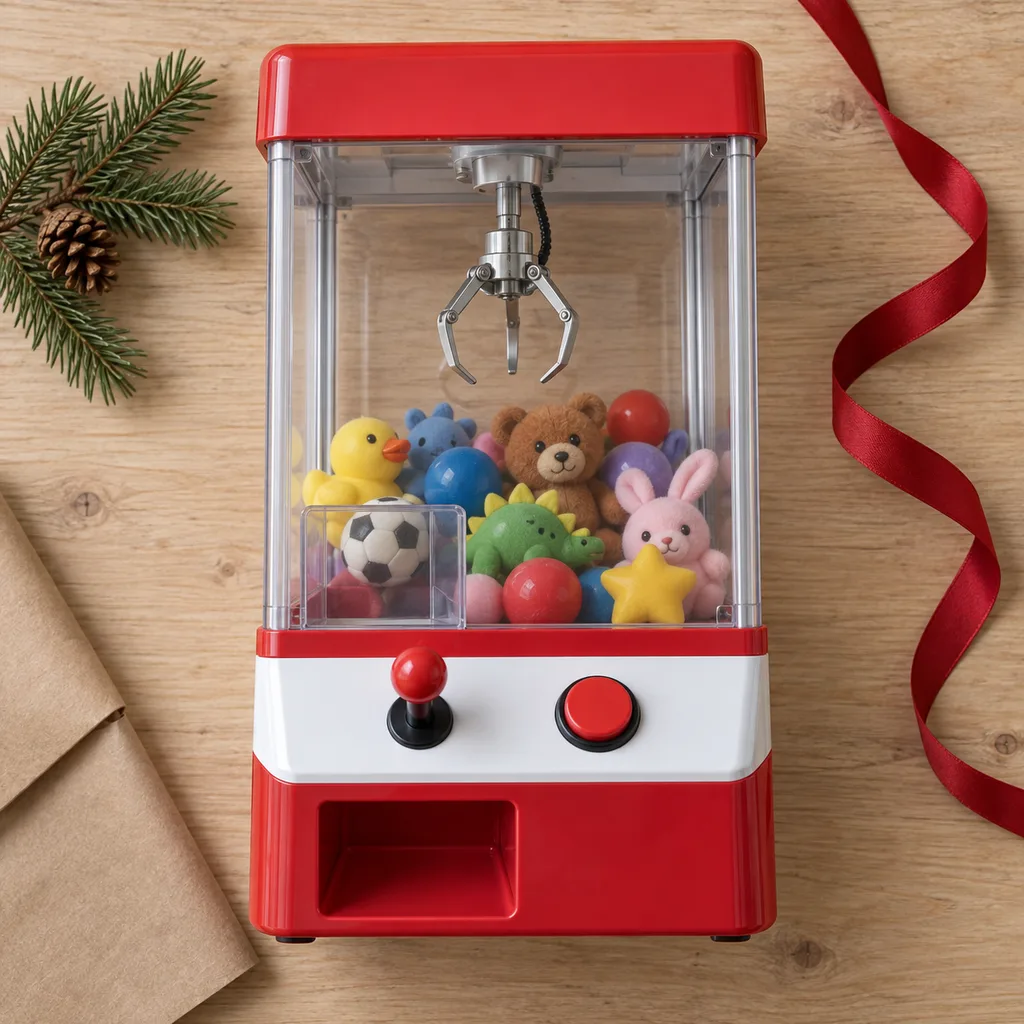 Representative photo-style image of skill challenge mini crane — generated, not a specific product
