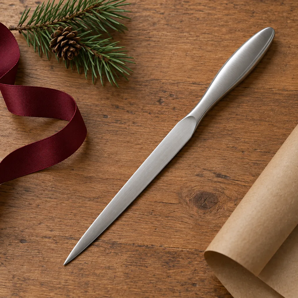 Representative photo-style image of sleek modern desk opener — generated, not a specific product
