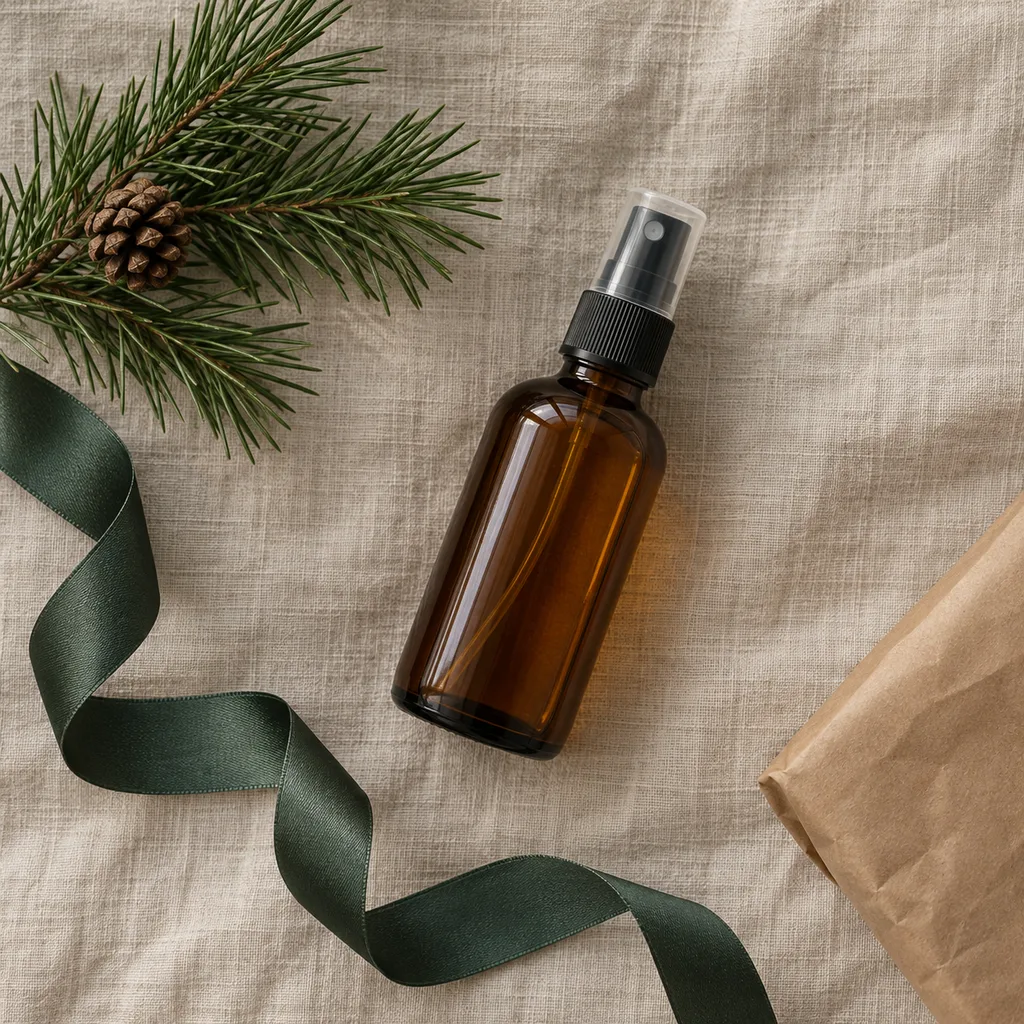 Representative photo-style image of sleep-inducing pillow mist — generated, not a specific product