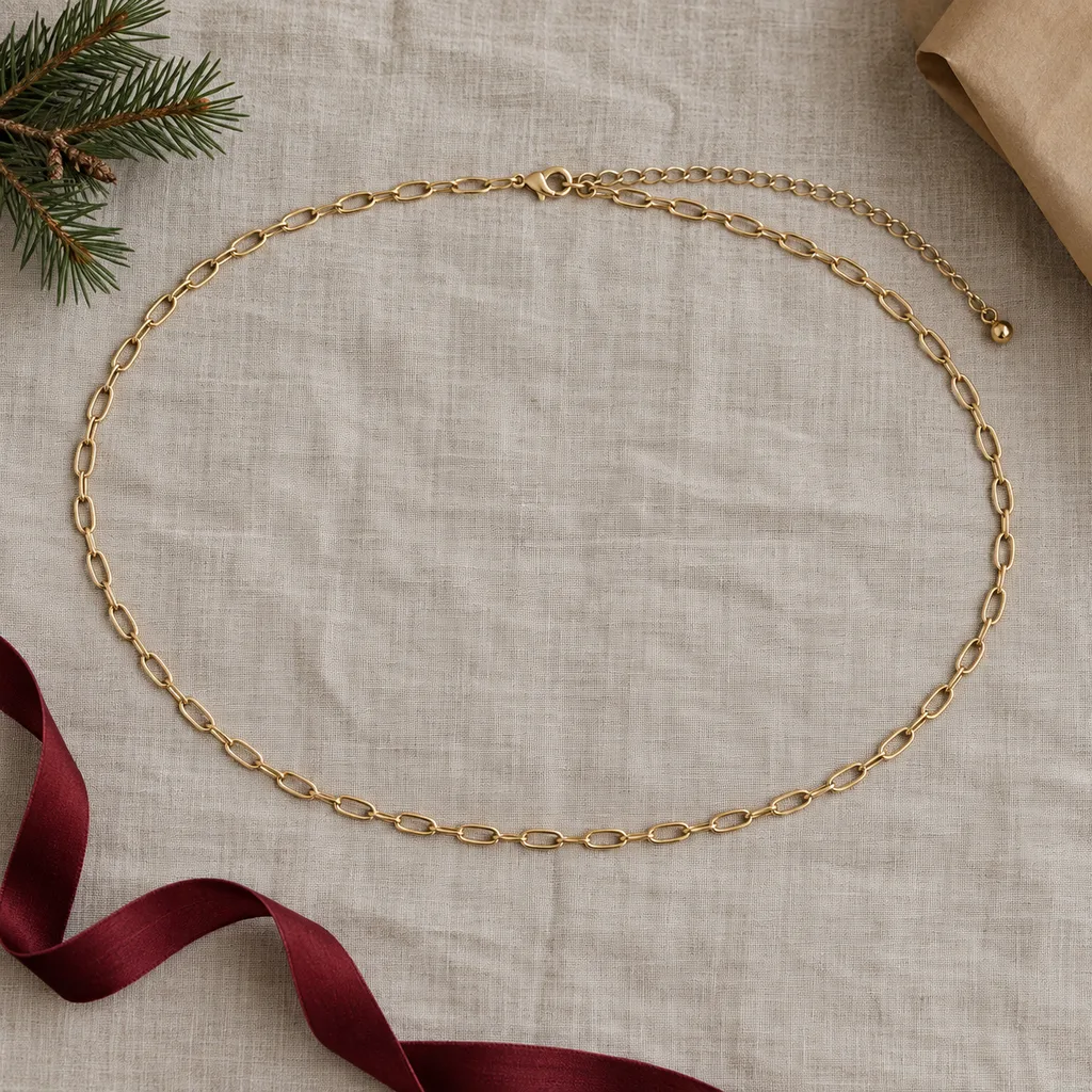 Representative photo-style image of slim chain belt — generated, not a specific product