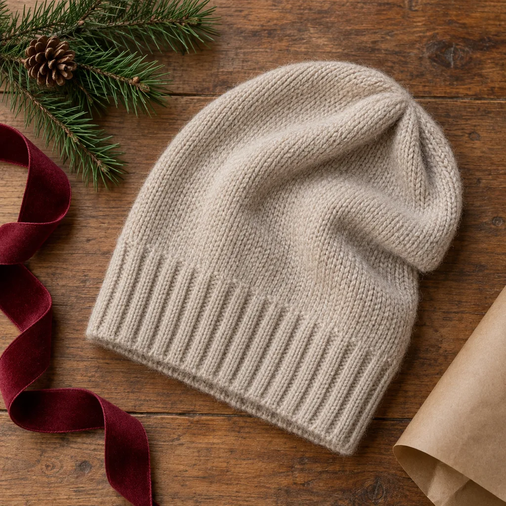 Representative photo-style image of slouchy beanie — generated, not a specific product