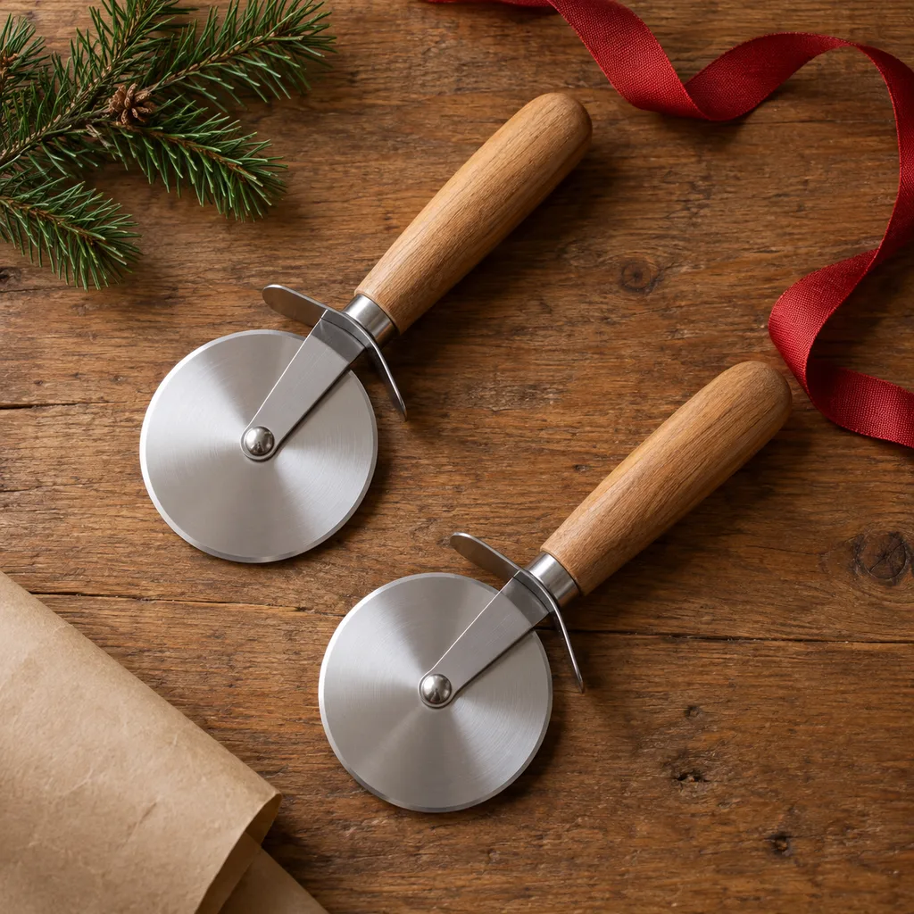 Representative photo-style image of small pizza cutter set — generated, not a specific product