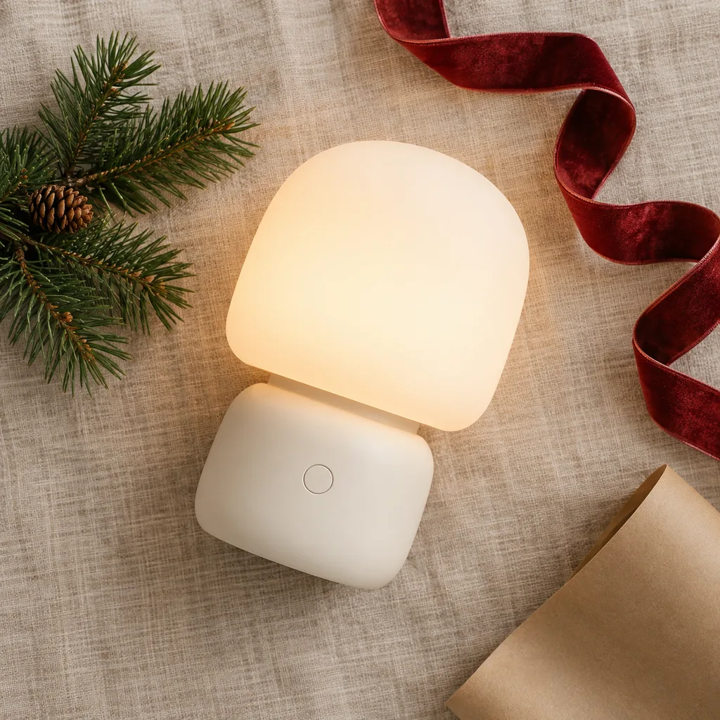 Representative photo-style image of smart home dimmable table lamp — generated, not a specific product