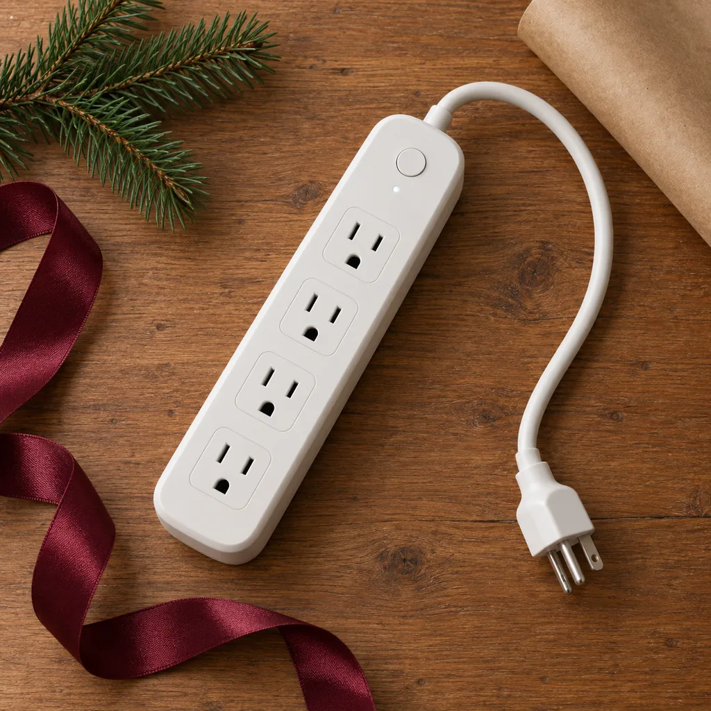 Representative photo-style image of smart home wi-fi power bar — generated, not a specific product