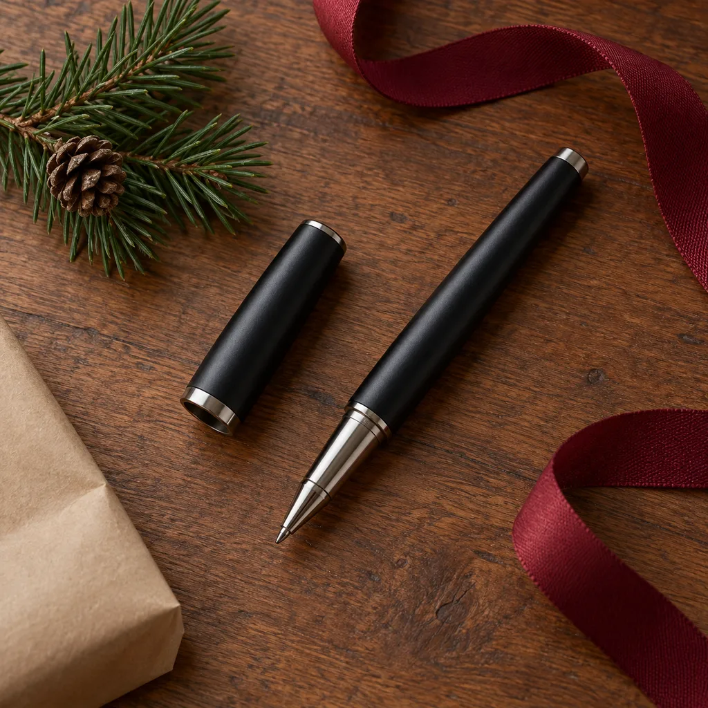 Representative photo-style image of smooth rollerball pen — generated, not a specific product
