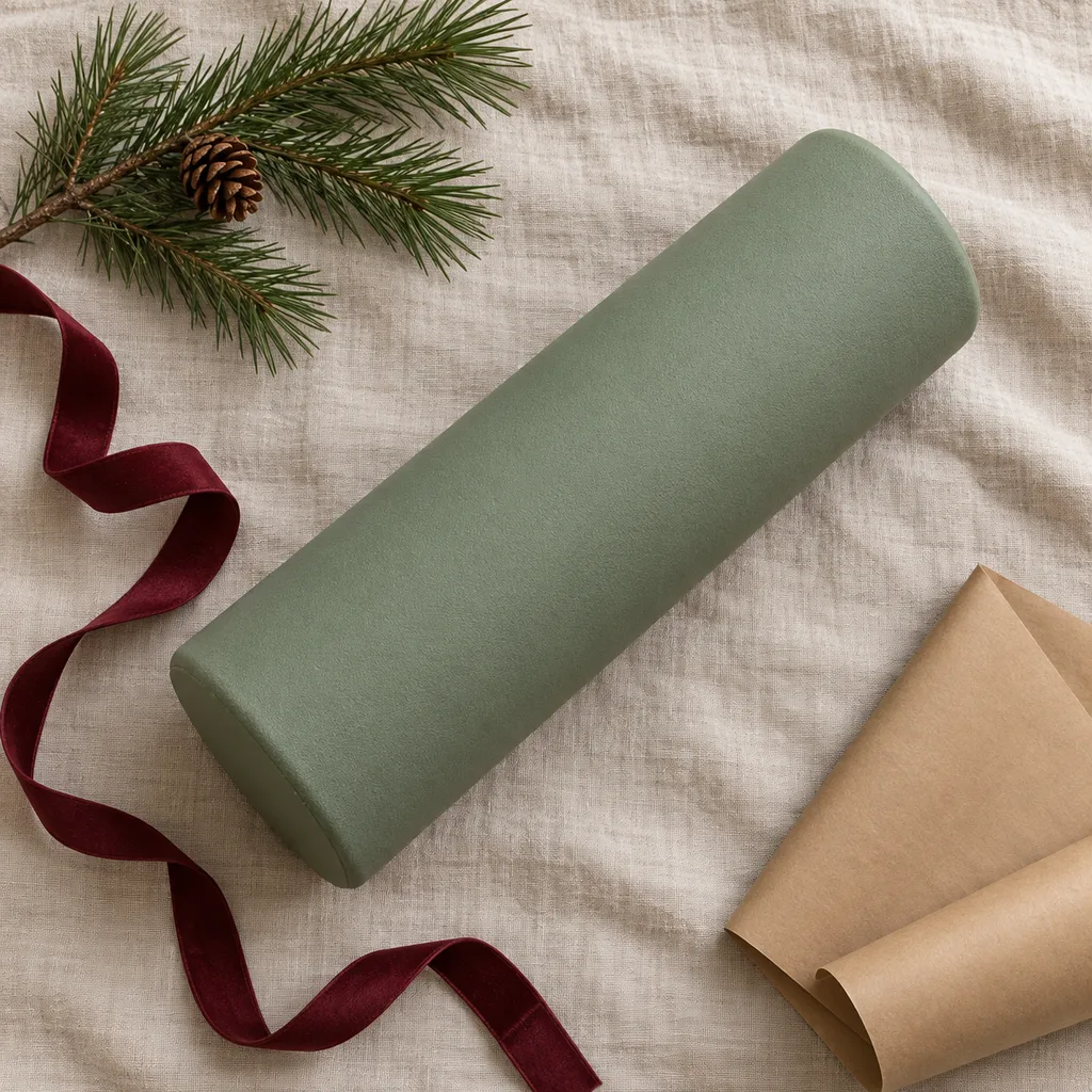 Representative photo-style image of smooth surface foam roller — generated, not a specific product