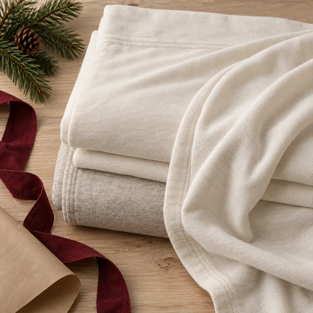 Representative photo-style image of soft jersey knit cotton sheets — generated, not a specific product