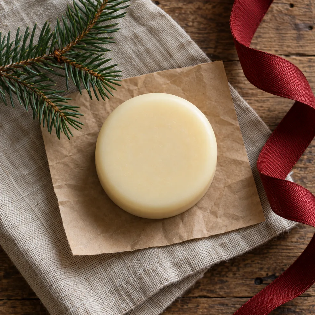 Representative photo-style image of solid lotion bar — generated, not a specific product